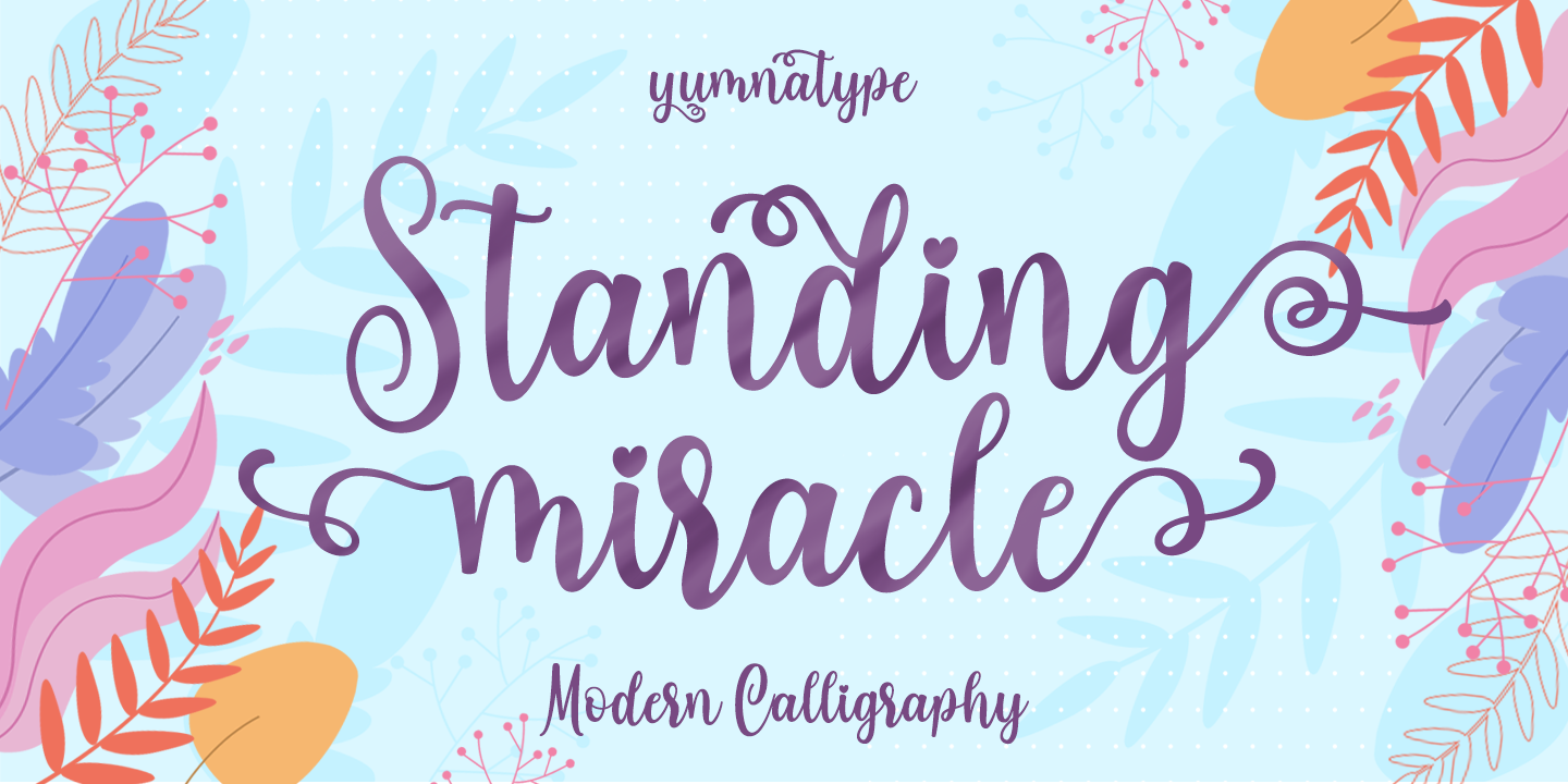 Пример шрифта Standing Miracle